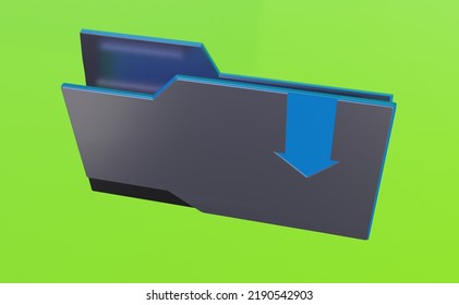 3d Illustration Of File Holder On Green Screen. Easy To Ke You