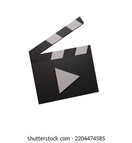 3D Illustration Of A Film Clapper Isolated