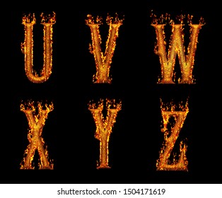 3d Illustration Fire Fonts Isolated Against Stock Illustration ...