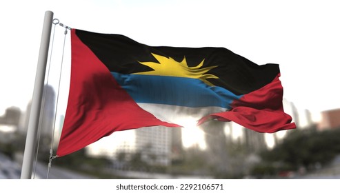 3d illustration flag of Antigua and Barbuda. flag symbols of Antigua and Barbuda. - Powered by Shutterstock