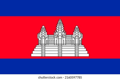 3d illustration flag of Cambodia. Cambodia flag of background. flag symbol of Cambodian.