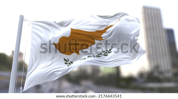 3d\
illustration flag of Cyprus. flag symbols of\
Cyprus.