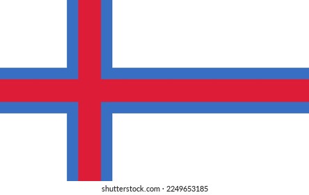 3d illustration flag Faroe Island  National flag Faroe Island 