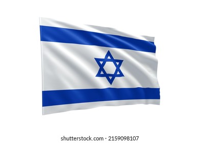 3d Illustration Flag Israel Israel Flag Stock Illustration 2159098107 ...