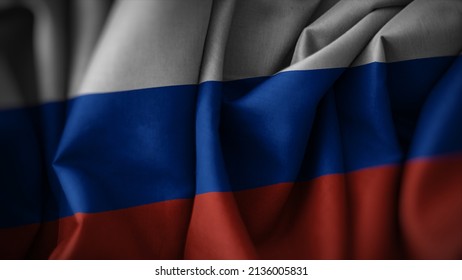 3d illustration flag of Russia. close up of the Russia flag. flag of Russian. - Shutterstock ID 2136005831