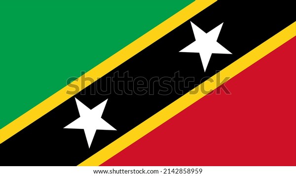 3d illustration flag of Saint Kitts and Nevis.\
Saint Kitts and Nevis flag of background. flag symbol of Saint\
Kitts and Nevis.