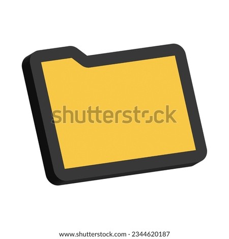 3D Illustration of Folder Isolated on White Background
