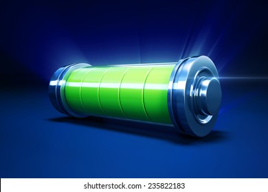 3d Illustration Of Full Alkaline Battery