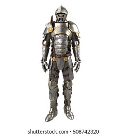 3d Illustration Of A Full Suit Of Armor Isolated On White Background