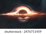 3D illustration of giant Black hole in deep space. High quality digital space art in 5K - realistic visualization