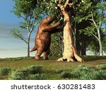 3d illustration of a giant sloth