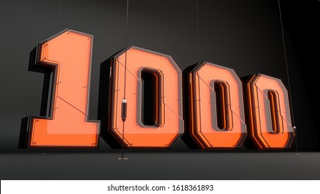 Number 1000 3d Hd Stock Images Shutterstock