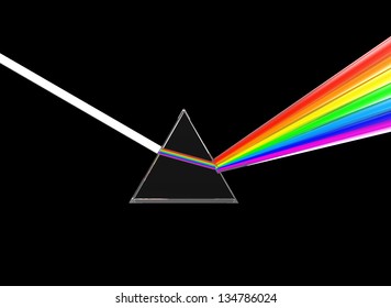 Isolated Triangular Transparent Prism Spectrum Light Stock Vector ...