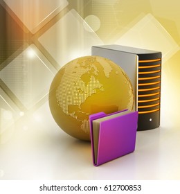 3D illustration of Global networking concept