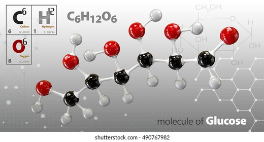 3d Illustration Of Glucose Molecule