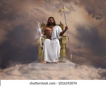 3d illustration of the god Zeus