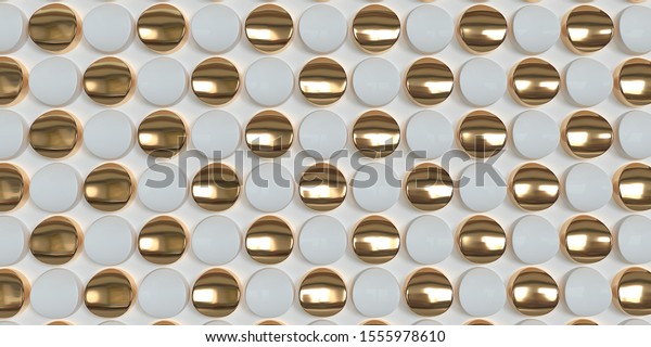 3d illustration. Gold and white background with a shadow. Background with 3d effect. Decorative panel 