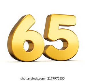 3d Illustration Golden Number Sixty Five Stock Illustration 2179970353 ...