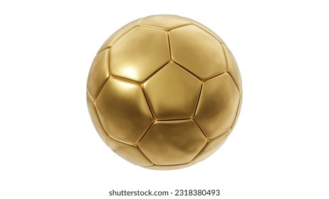 3d illustration of golden soccer ball isolated on white - Powered by Shutterstock