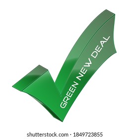 3D Illustration Green Hook Green New Deal