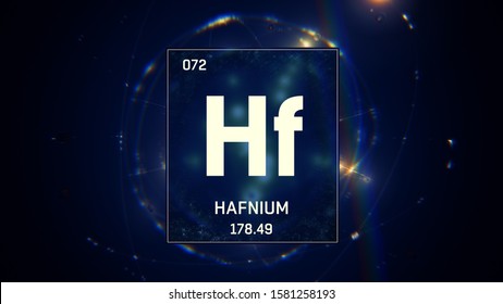 3d Illustration Hafnium Element 72 Periodic Stock Illustration ...