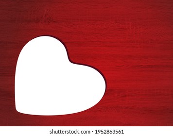 3D Illustration. Hearts on red background for valentine's day and mother's day postcard.