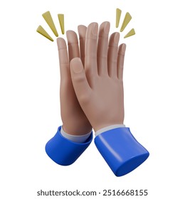 3d illustration of high five with a blue and white suit. It represents unity, support, enthusiasm, friendship and teamwork - Powered by Shutterstock