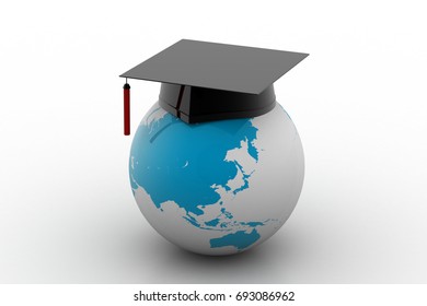 3d Illustration Of Higher Education Concept