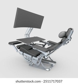 3D illustration of Home computer setup