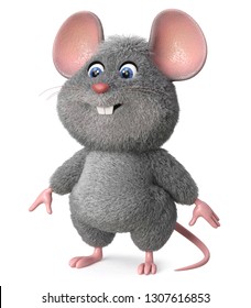 3d Illustration Home Wrecker Look Like A Rat/3d Illustration Funny Mouse