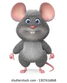 3d Illustration Home Wrecker Look Like A Rat/3d Illustration Funny Mouse