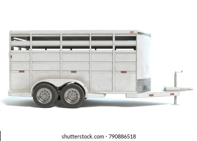 3d Illustration Of A Horse Trailer