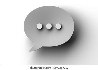 3D Illustration Of The Icon When The Conversation Is Interrupted