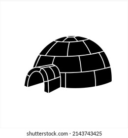 3d Illustration Igloo Black And White Logo