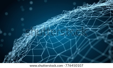 3d Illustration. Image of Abstract network