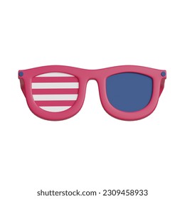 3d illustration of independence day glasses icon isolated on white background - Powered by Shutterstock