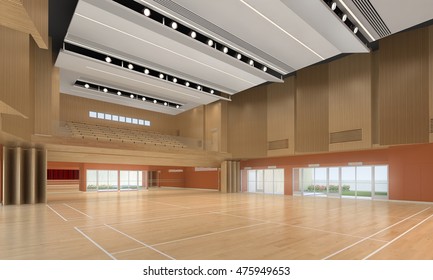 3d Illustration Of Indoor Gymnasium