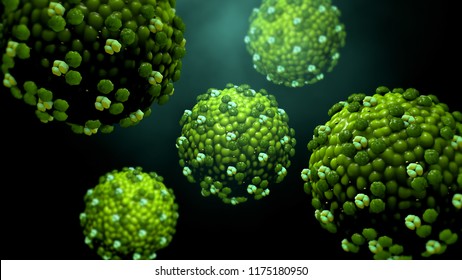 3d illustration Influenza Virus or Virus