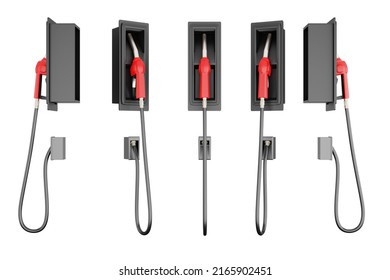 3d Illustration Of Injector, Petrol, Diesel, Gas, Cut Isolated On White Background. Petroleum Fuel Pump Design - Cutting Path