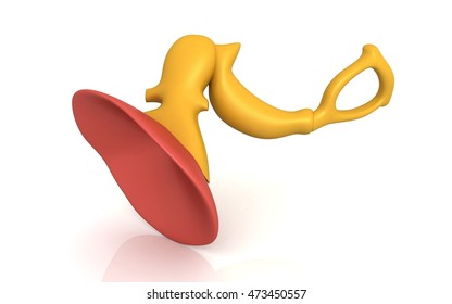 3d Illustration Of Inner Ear. Malleus, Incus, Stapes On A White Background