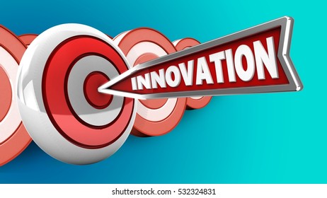 3d Illustration Innovation Arrow Round Target Stock Illustration 