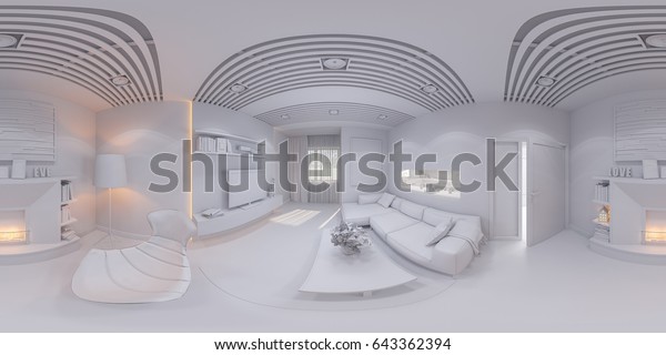 3d Illustration Interior Design Living Room Buildings