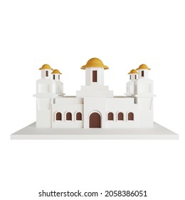 3d Illustration Of Islamic Architectural Mosque Building