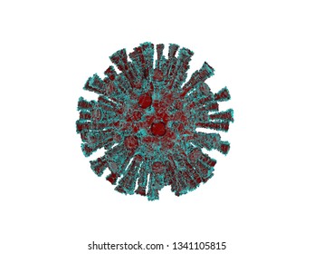 3D illustration of isolated Cell Virus