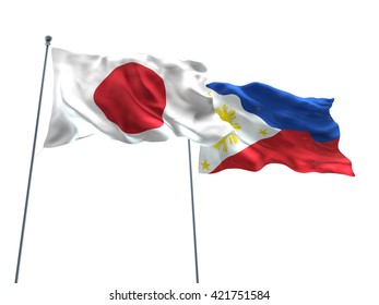 3d Illustration Japan Philippines Flags Waving Stock Illustration Shutterstock