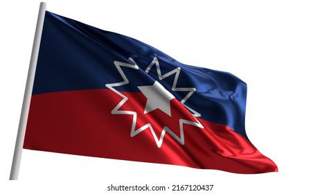 3D Illustration - Juneteenth Flag