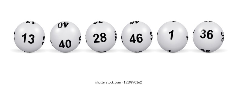 3D illustration with Lotto balls isolated on a white background  