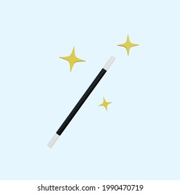 3d Illustration Magic Wand Stick With Sparkle