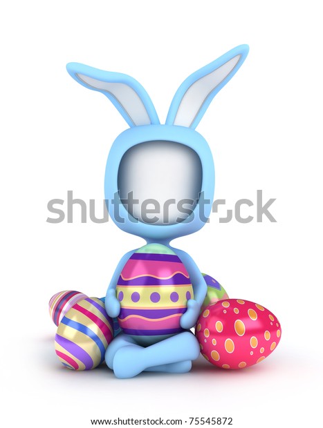 3d Illustration Man Easter Bunny Suit Stock Illustration ...