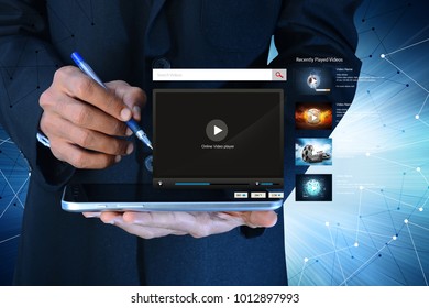 3d illustration of Man showing medical technology concept  - Shutterstock ID 1012897993